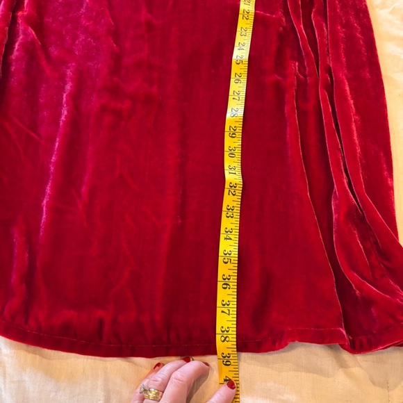 NWT Eileen Fisher Red Velvet Crew Neck Dress, Medium, Elegant Chic Minimalist - Picture 14 of 14